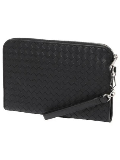 Intrecciato Documents Zipper Clutch Bag Black - BOTTEGA VENETA - BALAAN 2