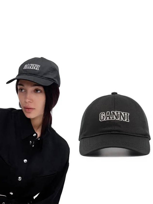 Logo Ball Cap Black - GANNI - BALAAN 2