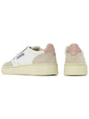 Medalist Leather Suede Low Top Sneakers White Pink - AUTRY - BALAAN 7