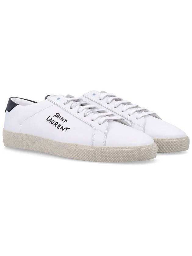 Court Classic SL 06 Leather Low Top Sneakers White - SAINT LAURENT - BALAAN 3