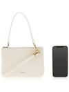 Flat Logo Medium Shoulder Bag Ivory - JIL SANDER - BALAAN.