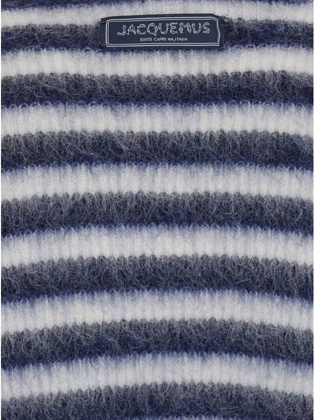 Marina striped mohair knit top navy - JACQUEMUS - BALAAN 5