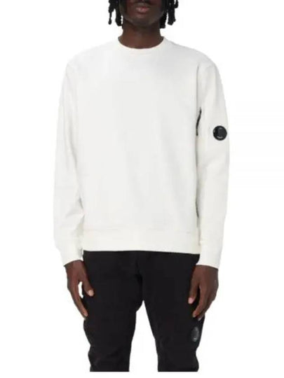 Diagonal Raised Fleece Lens Sweatshirt White - CP COMPANY - BALAAN 2