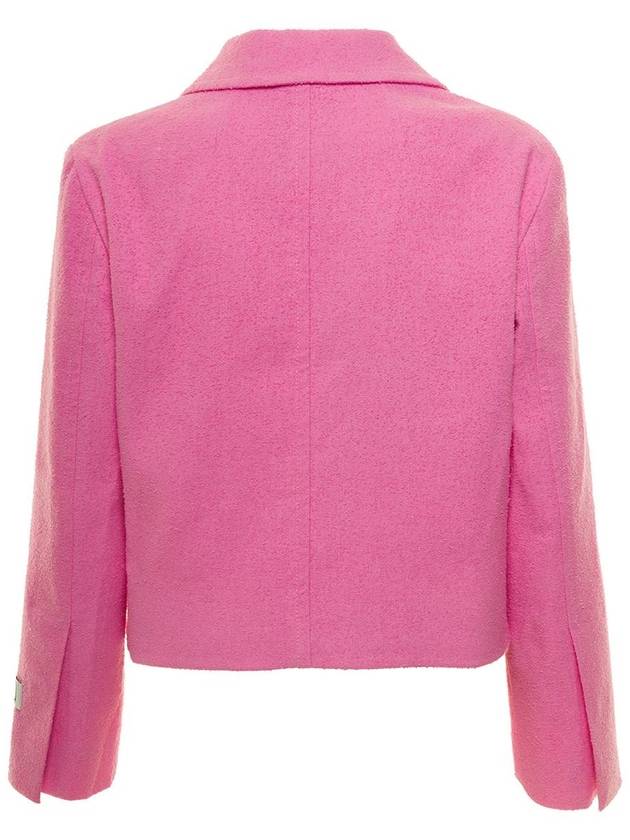 Tweed Short Tailored Jacket Pink - PATOU - BALAAN 3