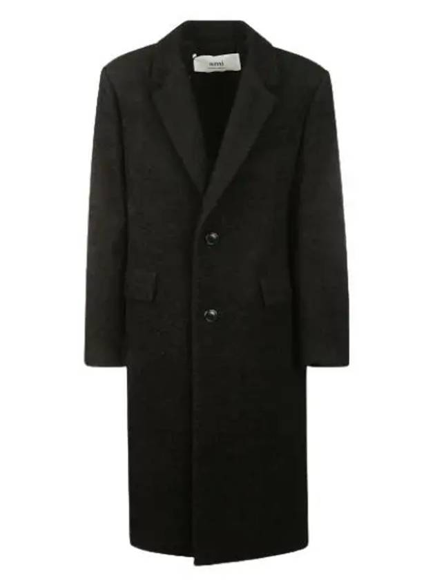 Men's Wool Single Coat Black - AMI - BALAAN 2