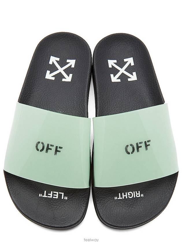 women's logo print full slides - OFF WHITE - BALAAN 7