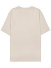 Surfing Foxes Logo Print Short Sleeve T-Shirt Beige - MAISON KITSUNE - BALAAN 3