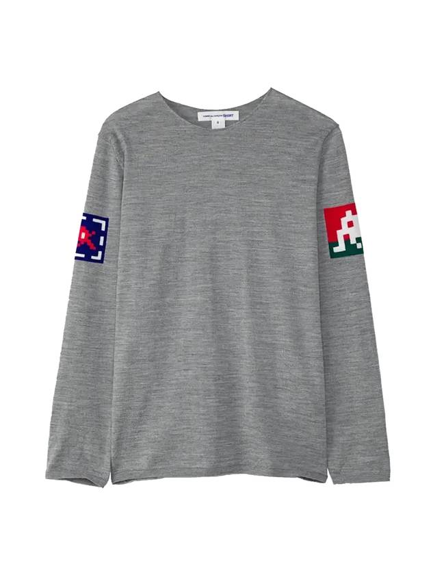 Invaders Long Sleeve Knit Long Sleeve T-Shirt Gray - COMME DES GARCONS - BALAAN 1