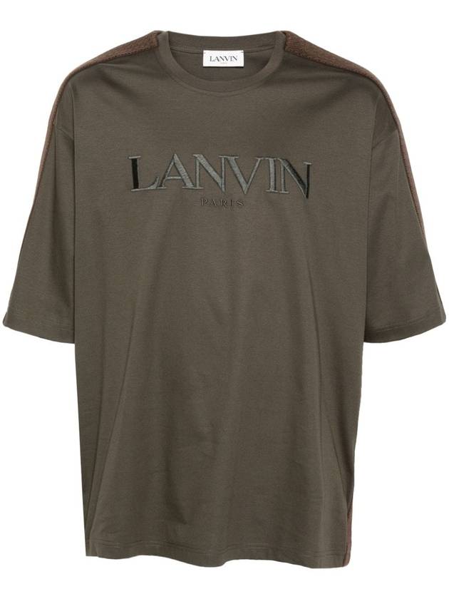 Cotton Short Sleeve T Shirt Brown - LANVIN - BALAAN 2