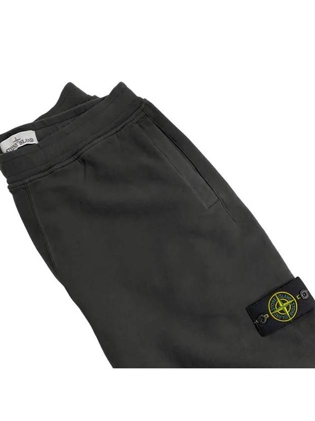 Signature Wappen Patch Cotton Baggy Pants Lead Grey - STONE ISLAND - BALAAN 5