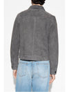 Suede Overshirt Jacket Grey - AMI - BALAAN 3