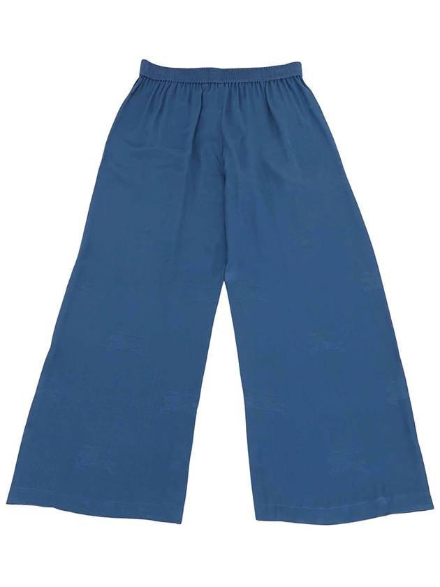 EKD Silk Jacquard Wide Pants Blue - BURBERRY - BALAAN 3