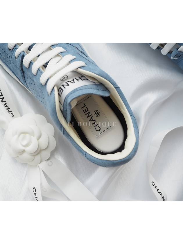 23FW CC Logo Force Sneakers Blue G45079 - CHANEL - BALAAN 5