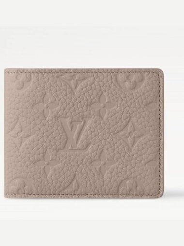 Multiple Monogram Taurillon Leather Half Wallet Rose Beige - LOUIS VUITTON - BALAAN 1