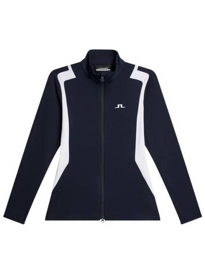 Women's Mae Zip Mid Layer Track Jacket Navy - J.LINDEBERG - BALAAN 2