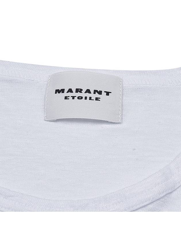 Koldi Linen Short Sleeve T-Shirt White - ISABEL MARANT - BALAAN 5