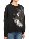 Pressilla Pipa Women's Brushed Sweatshirt WG015Z BLACK WHITE - ALLSAINTS - BALAAN 3