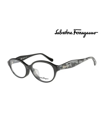 Eyewear Oval Acetate Eyeglasses Black - SALVATORE FERRAGAMO - BALAAN 2