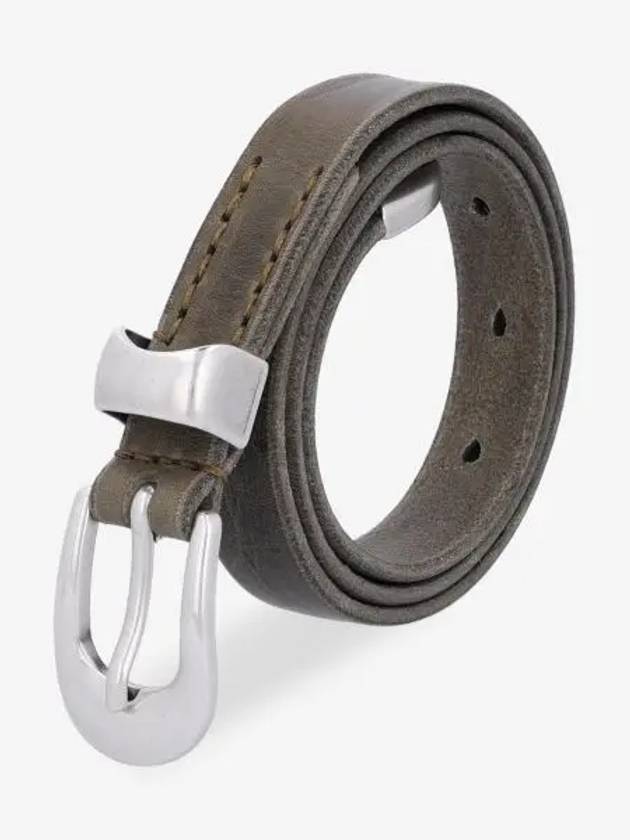 2 CM Leather Belt Gray A42482G - OUR LEGACY - BALAAN 1