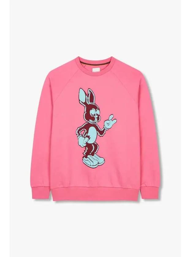 PS Bunny Print Raglan Sweatshirt Dark Pink - PAUL SMITH - BALAAN 1