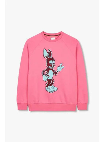 PS Bunny Print Raglan Sweatshirt Dark Pink - PAUL SMITH - BALAAN 1