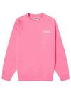 Women's Logo Print Cotton Sweatshirt Pink - GANNI - BALAAN 2