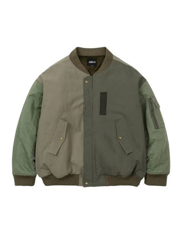 pour-fold nylon mix bomber jacket khaki - AJOBYAJO - BALAAN 1