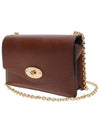 Women's Darley Leather Chain Small Shoulder Bag Brown - MULBERRY - BALAAN 3