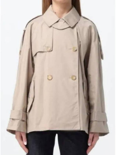 DTrench Double Breasted Short Trench Coat Beige - MAX MARA - BALAAN 2