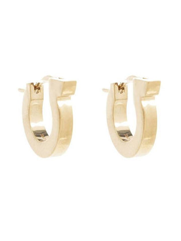 Gancini Hoop Earrings Gold - SALVATORE FERRAGAMO - BALAAN 1