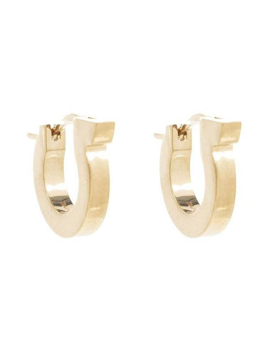 Gancini Hoop Earrings Gold - SALVATORE FERRAGAMO - BALAAN 1