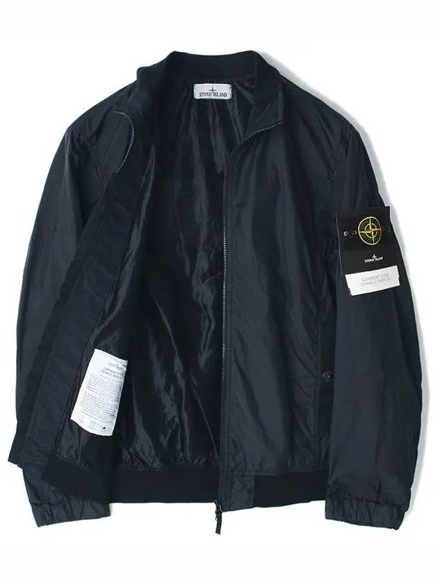 Crinkle Reps Wappen Bomber Jacket Navy - STONE ISLAND - BALAAN 8