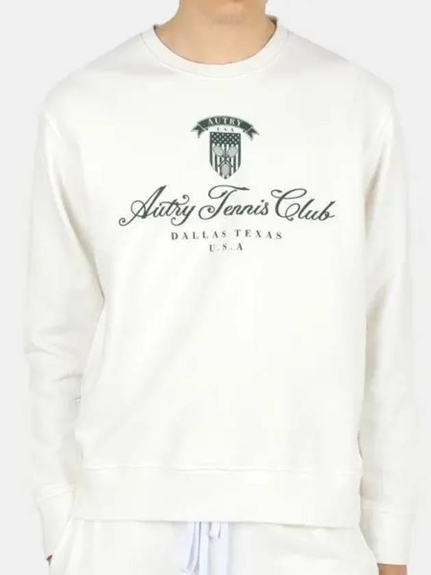 Tennis Club Badge Round Neck Sweatshirt White - AUTRY - BALAAN 2