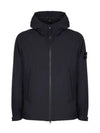 Primaloft Insulation Soft Shell-R Hooded Jacket Navy - STONE ISLAND - BALAAN 2