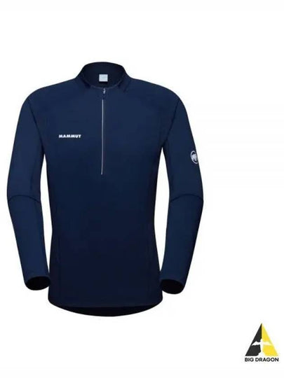 Men's Aenergy FL ​​Half Zip Up Long Sleeve T-Shirt Navy - MAMMUT - BALAAN 2