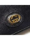 598532 Black leather two tone interlocking G card case half wallet - GUCCI - BALAAN 6