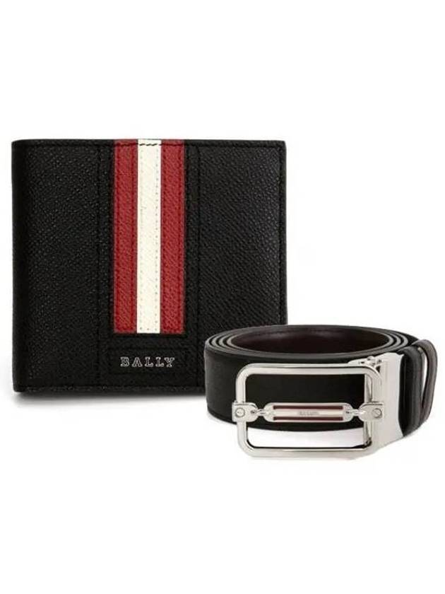 Gift Box TRS Wallet Belt Set Black - BALLY - BALAAN 1