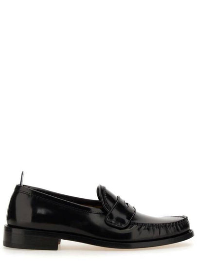 Pleated Leather Penny Loafers Black - THOM BROWNE - BALAAN 2