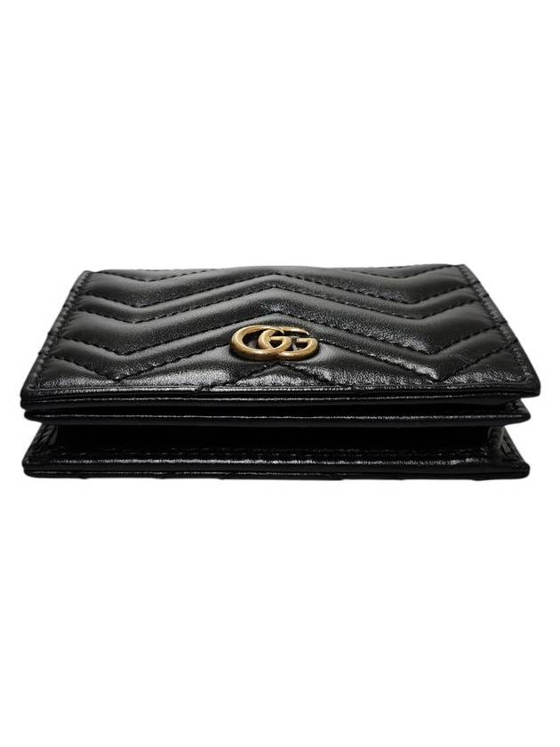 466492 GG Marmont Matelasse Black Card Case Half Wallet - GUCCI - BALAAN 4