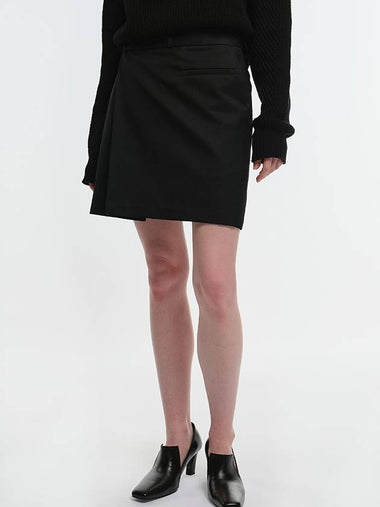 UNBALANCED WRAP MINI SKIRT_2colors - MAGJAY - BALAAN 1