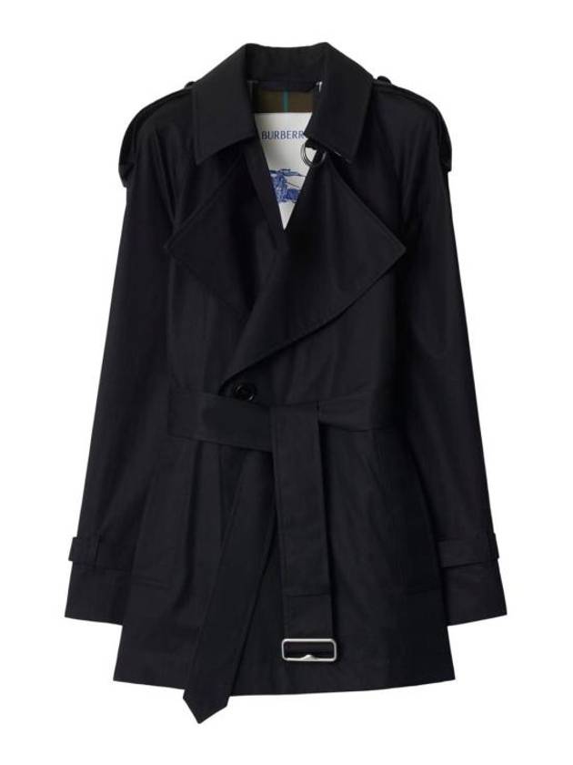 Gabardine Trench  Coat Black - BURBERRY - BALAAN 2