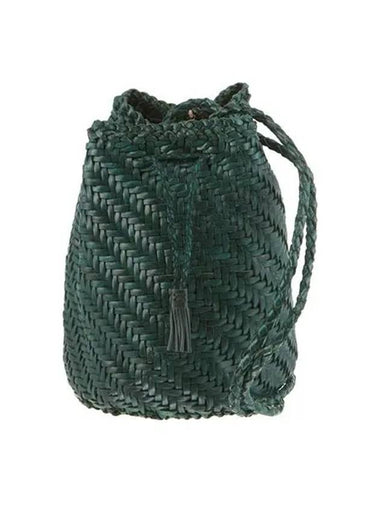 8838 POMPOM DOUBLE JUMP FOREST Women s Bucket Bag - DRAGON DIFFUSION - BALAAN 1