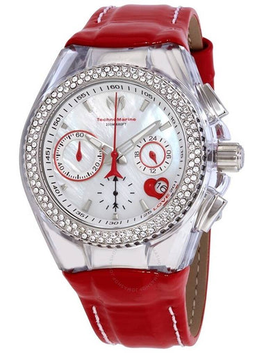 Technomarine Cruise Valentine Chronograph Crystal Mother of Pearl Dial Ladies Watch 117001 - TECHNOMARINE - BALAAN 1