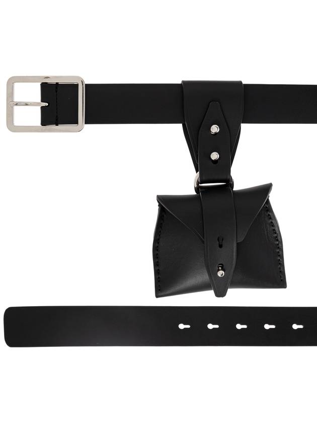 Dsquared2 Leather Belt With Detachable Pouch, Women's, Black - DSQUARED2 - BALAAN 4