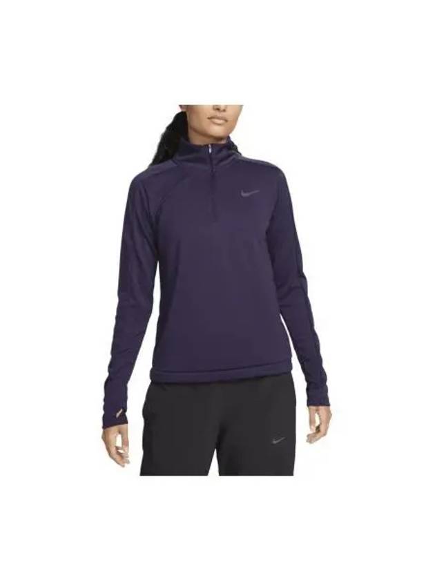 Women's Dri Fit Pacer Half Zip Sweatshirt Purple - NIKE - BALAAN 2