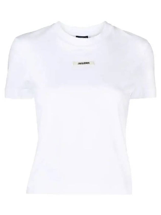 Le Gros Grain Short Sleeve T-Shirt White - JACQUEMUS - BALAAN