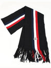 Tricolor Wool Muffler Black - MONCLER - BALAAN 3