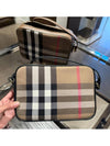 Checked Leather Camera Cross Bag Brown - BURBERRY - BALAAN 6