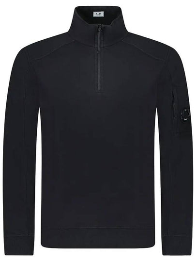 Light Fleece Half Zip-Up Sweatshirt Black - CP COMPANY - BALAAN 2