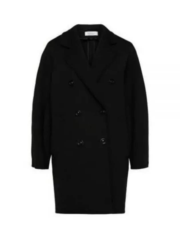 Pedone Jersey Wool Double Coat Black - MAX MARA - BALAAN 2